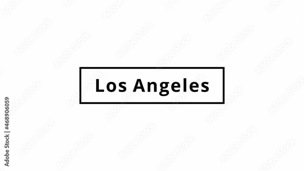 Transition of city of Los Angeles, black on a white background. Animation in 4k Transition of city of Los Angeles, black on a white background. Animation in 4k