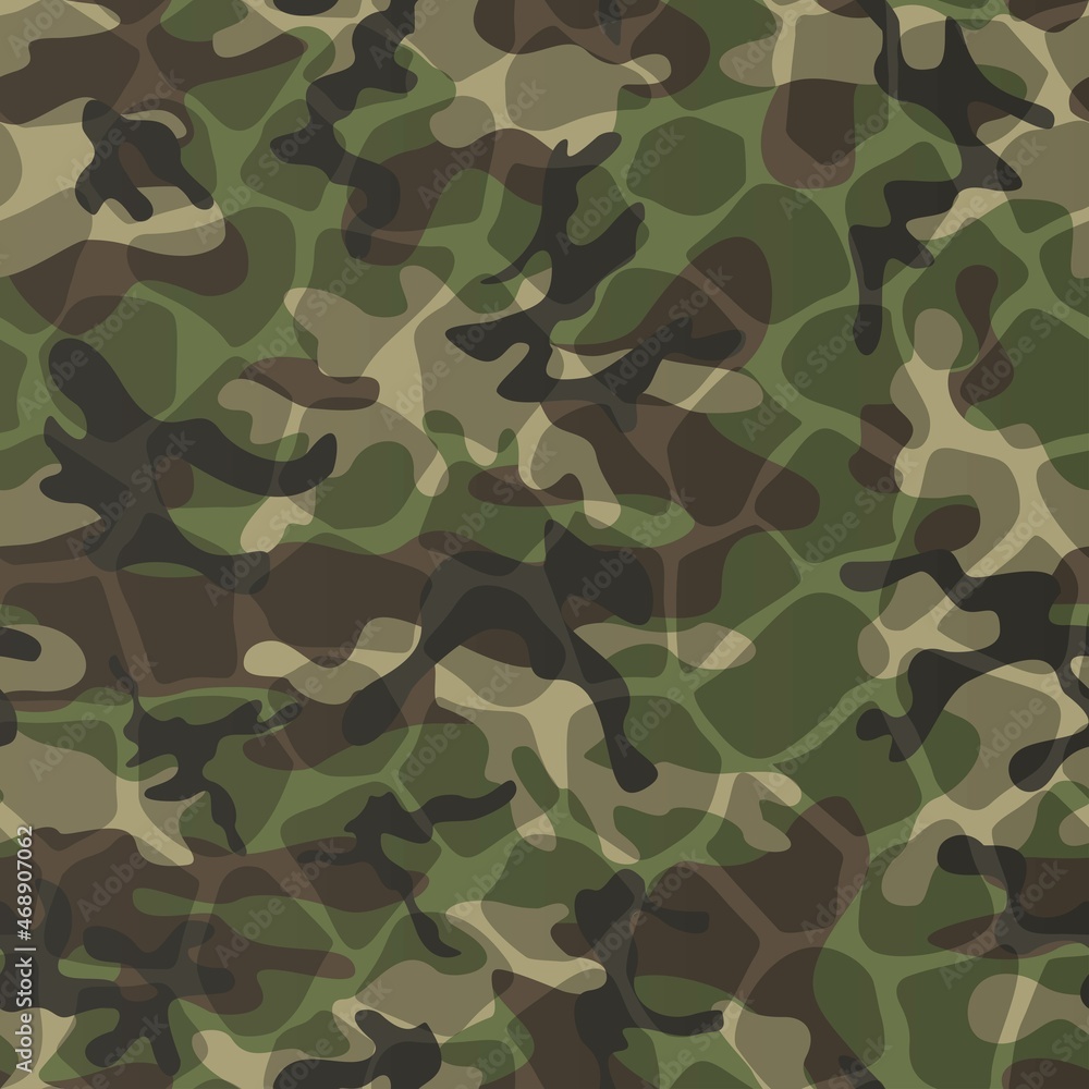 Fototapeta premium Camouflage texture seamless pattern with mesh. seamless military black background textile print.