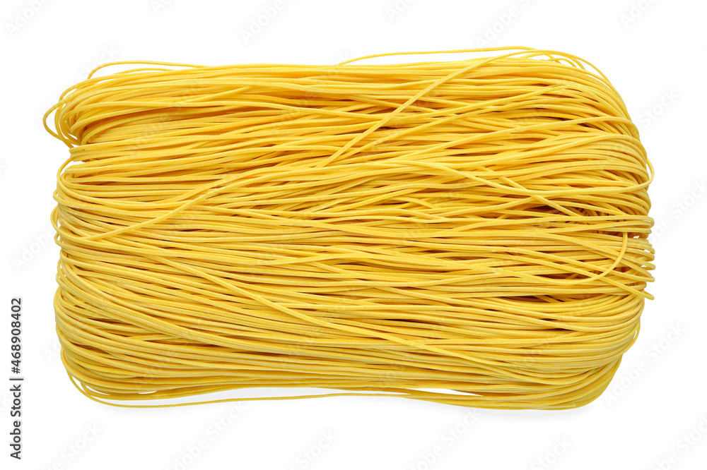 Egg noodles, dried chinese noodles isolated on white background. clipping path. Egg noodles, dried chinese noodles isolated on white background. clipping path.