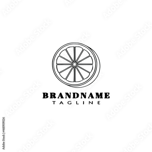 citrus logo creative icon design template black isolated vector illustration