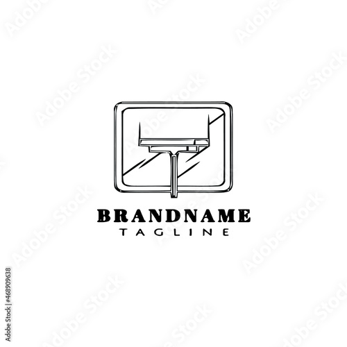 glass cleaner tool logo cartoon design icon template isolated vector illustration