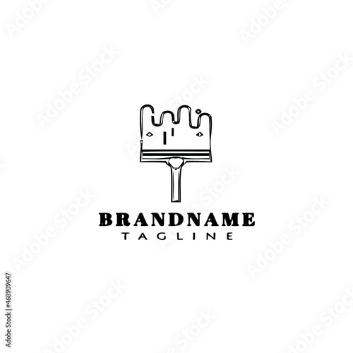 glass cleaner tool logo cartoon design icon template black vector illustration