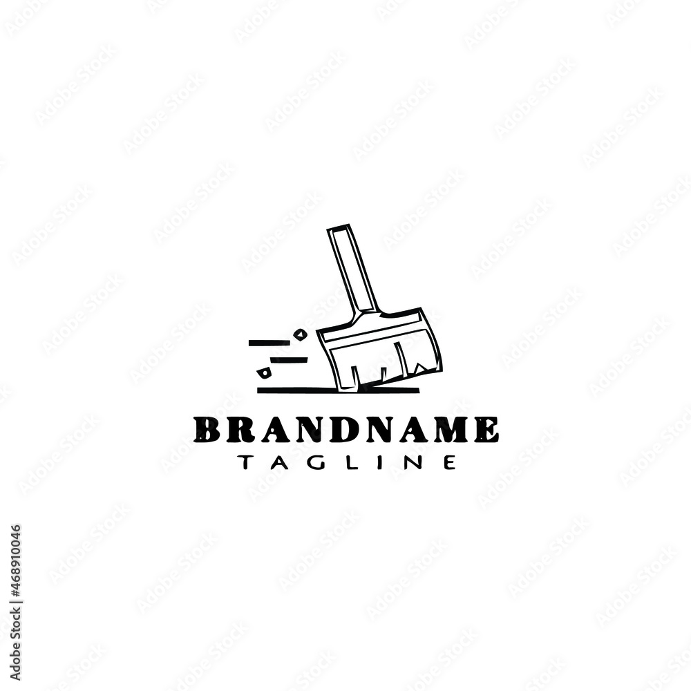 broom logo cartoon design template icon black isolated illustration broom logo cartoon design template icon black isolated illustration