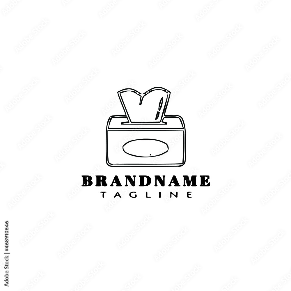 tissue paper logo cartoon template icon design isolated vector
