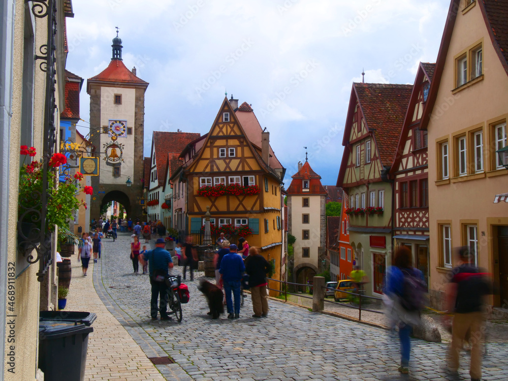 Rothenburg ob der Tauber, Deutschland: Berühmte Stadtansicht