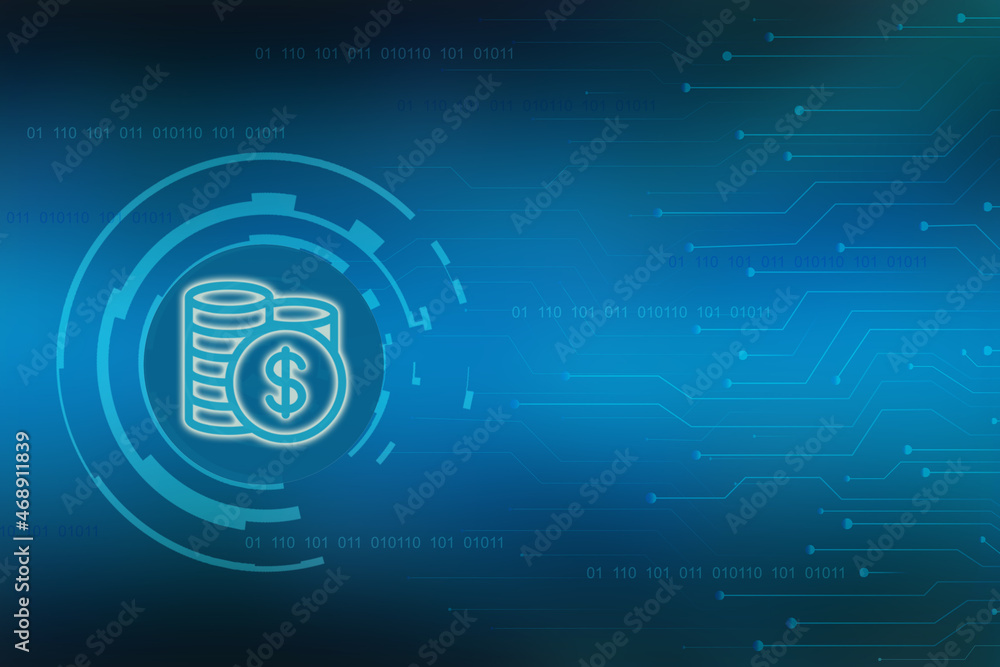 Obraz premium 2d rendering dollar business graph background 