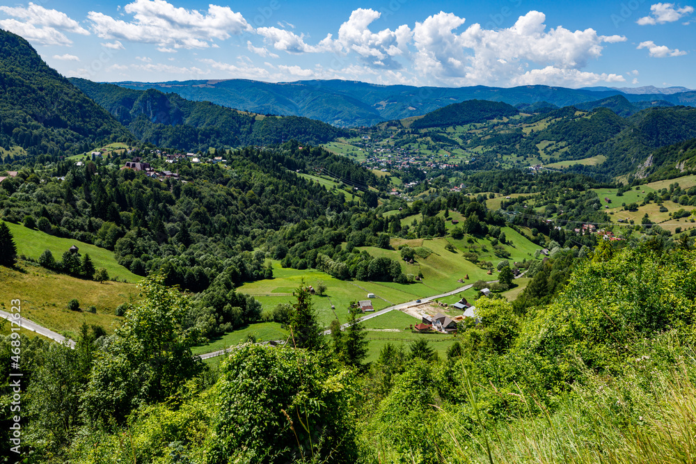 The landscape of the carpathian in Romania The landscape of the carpathian in Romania