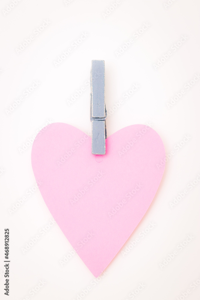 heart shaped pink paper isolated on white love letter for valentines day heart shaped pink paper isolated on white love letter for valentines day