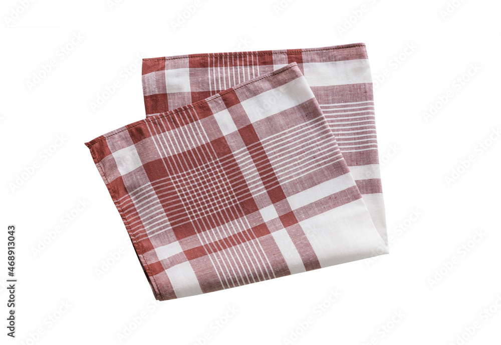 Vintage stripped cotton Handkerchief for men isolated on white background.	
