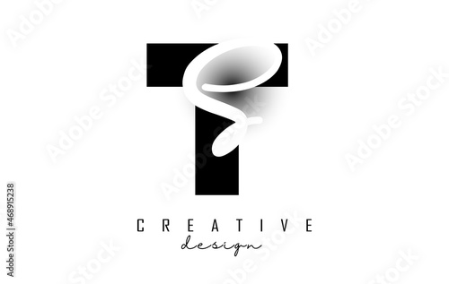 Letters TS Logo with a minimalist design. Letters T and S with geometric and handwritten typography. Free Download Letters TS Logo with a minimalist design. Letters T and S with geometric and handwritten typography. - GFXLoad