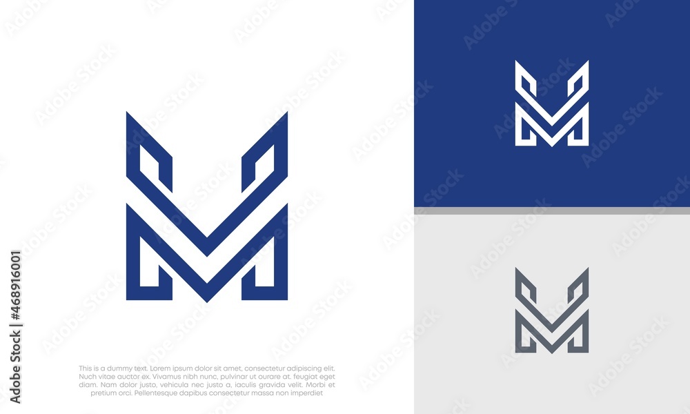 Initial M logo design. Innovative high tech logo template. Initial M logo design. Innovative high tech logo template.