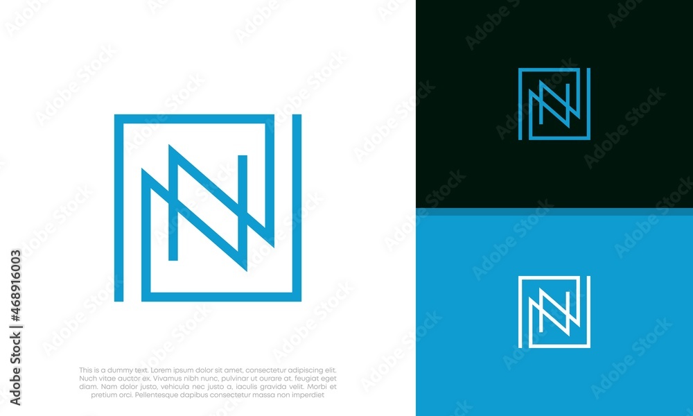 Initial N logo design. Innovative high tech logo template. Initial N logo design. Innovative high tech logo template.