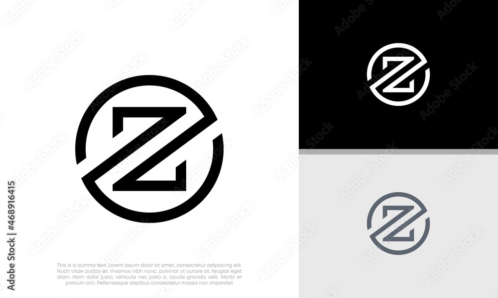 Initial Z logo design. Innovative high tech logo template. Stock Vector ...