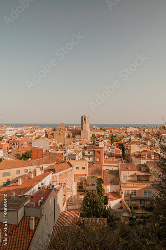 View of the town Malgrat de Mar Catalonia Spain photo
