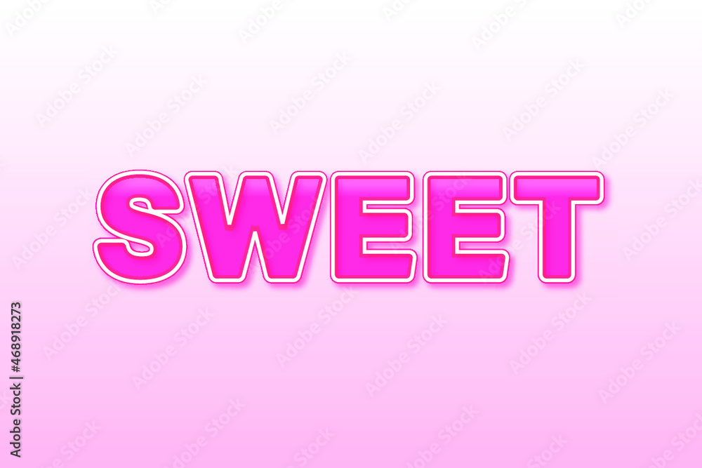 Sweet 3D Editable Text Effect Design