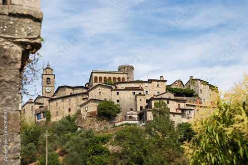 The medieval village of Bagnone in Italy, it is located in the Lunigiana region in the north of the Tuscany.