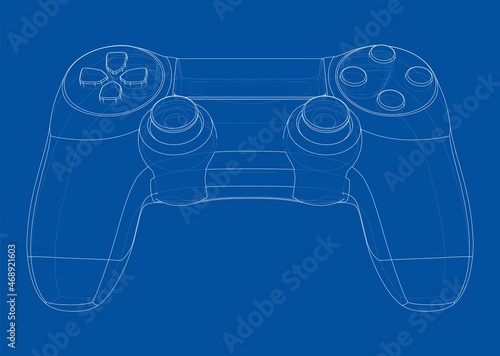 Gamepad or joystick. Vector