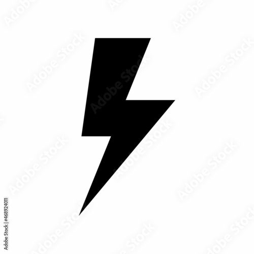 Free Download Lightning bolt icon isolated on white background. Glyph style icon vector. - GFXLoad