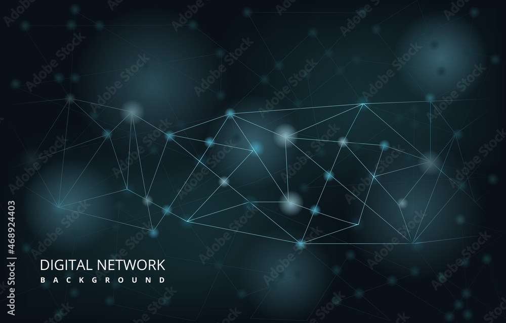 Obraz premium Digital Network Connection Internet Technology Abstract Vector Background