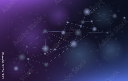 Nebula Digital Network Connection Technology Abstract Vector Background