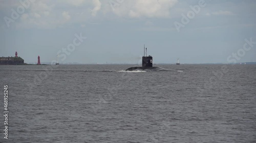 Diesel submarine sales. Russian submarine. Gulf of Finland photo