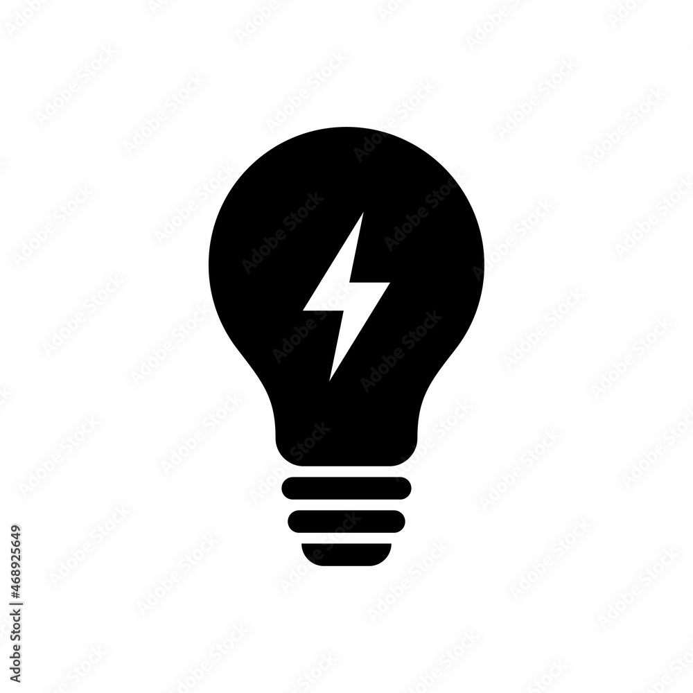 Light bulb icon isolated on white background. Icon of glyph style design vector. Light bulb icon isolated on white background. Icon of glyph style design vector.