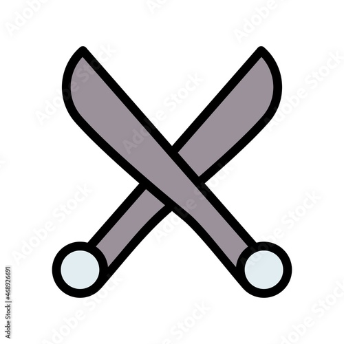 Scissor Line Filled Vector Icon Design