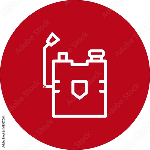 Fumigate Line Circle Vector Icon Design