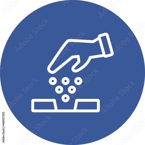Sow Line Circle Vector Icon Design