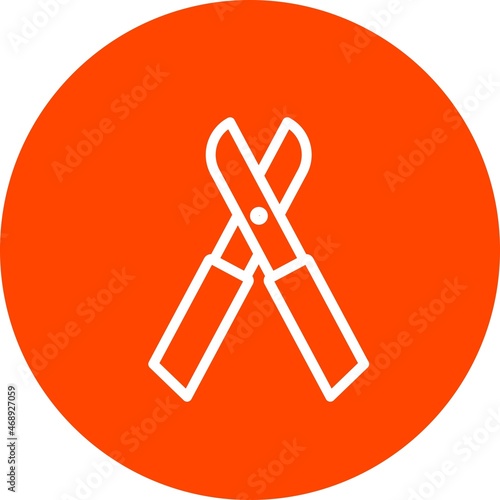 Prune Line Circle Vector Icon Design