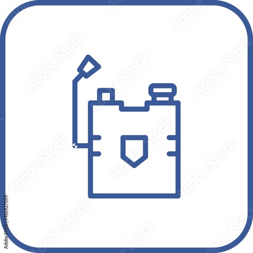  Fumigate Line Round Corner Vector Icon Design