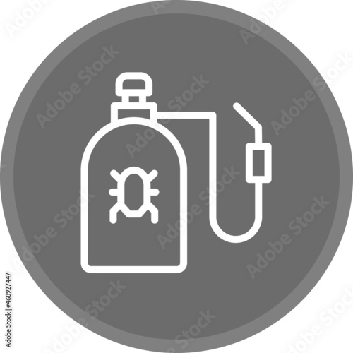 Pesticide Grey Circle Line Vector Icon Design