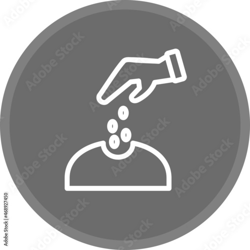 Sow Grey Circle Line Vector Icon Design
