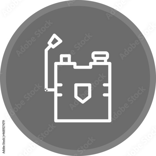 Fumigate Grey Circle Line Vector Icon Design