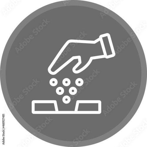 Sow Grey Circle Line Vector Icon Design