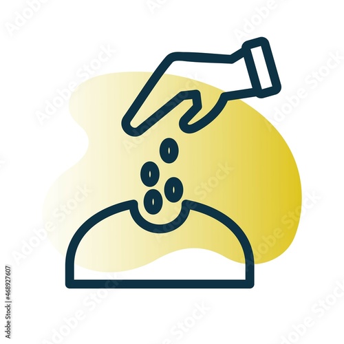 Sow Line Bubble Gradient Vector Icon Design