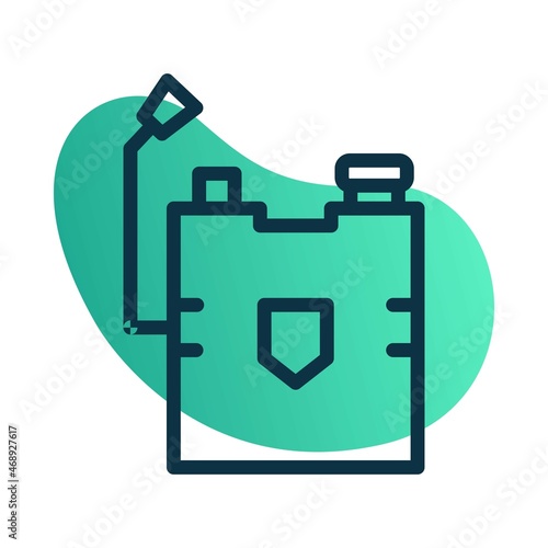 Fumigate Line Bubble Gradient Vector Icon Design
