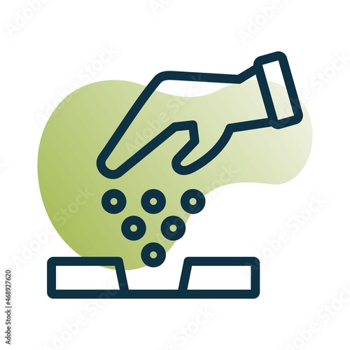 Sow Line Bubble Gradient Vector Icon Design