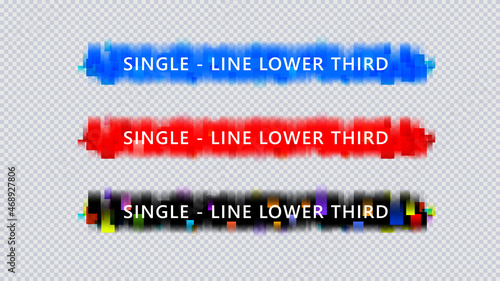 Vector  lower third or television news bar design template isolated.