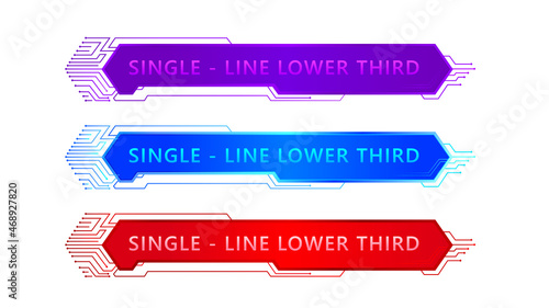 Vector  lower third or television news bar design template isolated.