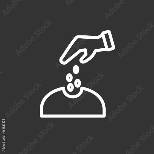 Sow Line Inverted Vector Icon Design