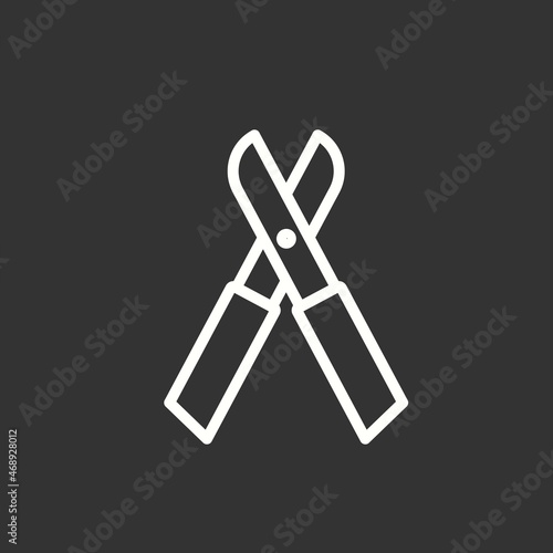 Prune Line Inverted Vector Icon Design