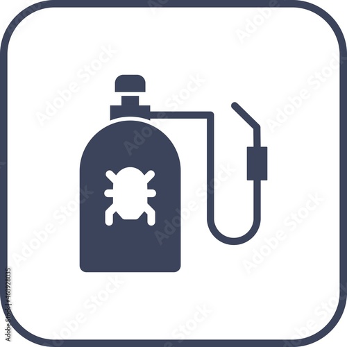 Pesticide Glyph Round Corner Vector Icon Design