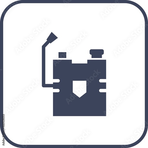 Fumigate Glyph Round Corner Vector Icon Design