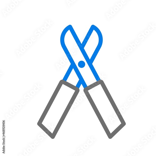 Prune Line Blue Vector Icon Design