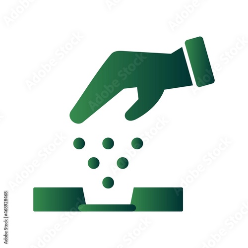 Sow Glyph Gradient Vector Icon Design