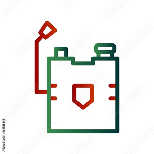 Fumigate Line Gradient Vector Icon Design