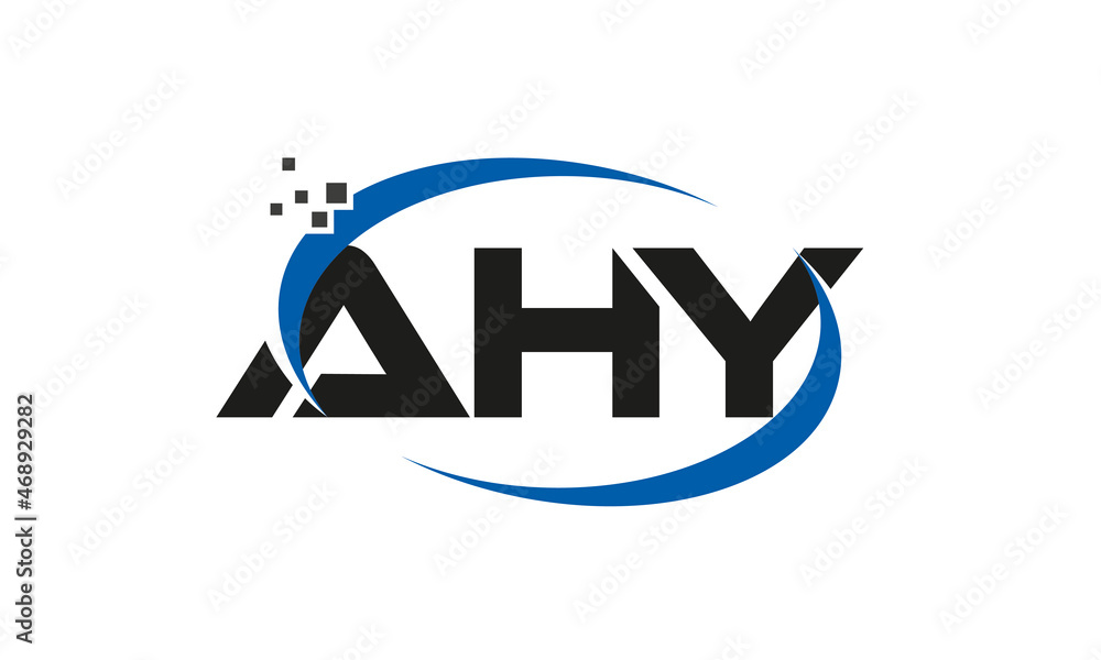 dots or points letter AHY technology logo designs concept vector Template Element dots or points letter AHY technology logo designs concept vector Template Element