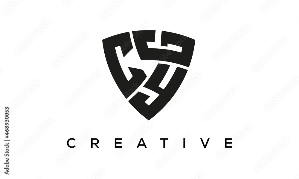 CYG letters logo, security Shield logo vector CYG letters logo, security Shield logo vector