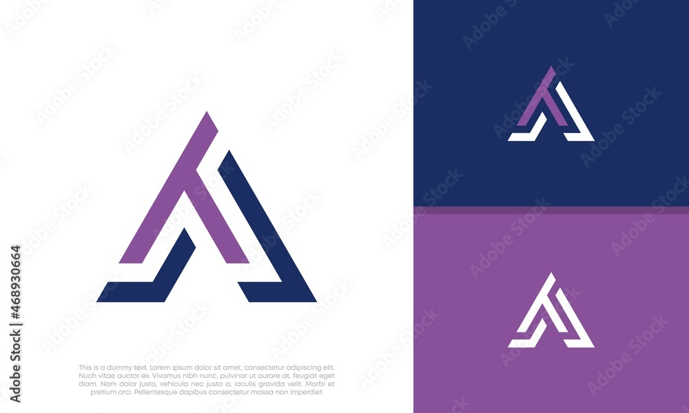 Initial AT. TA logo design. Innovative high tech logo template. Initial AT. TA logo design. Innovative high tech logo template.